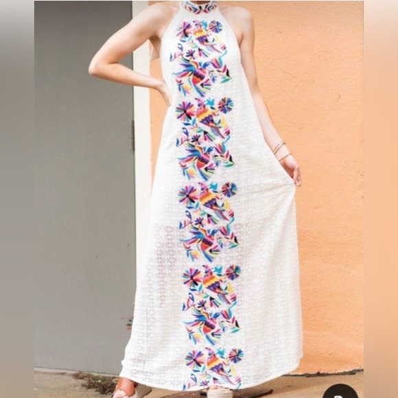 Judith March Dresses & Skirts - Judith March embroidered lace halter maxi dress. Size S